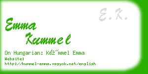 emma kummel business card